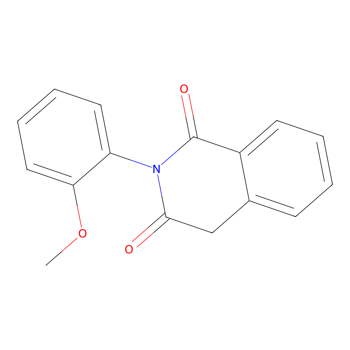 2-(2-methoxyphenyl)isoquinoline-1,3(2H,4H)-dione molecular structure, CAS 106128-44-3