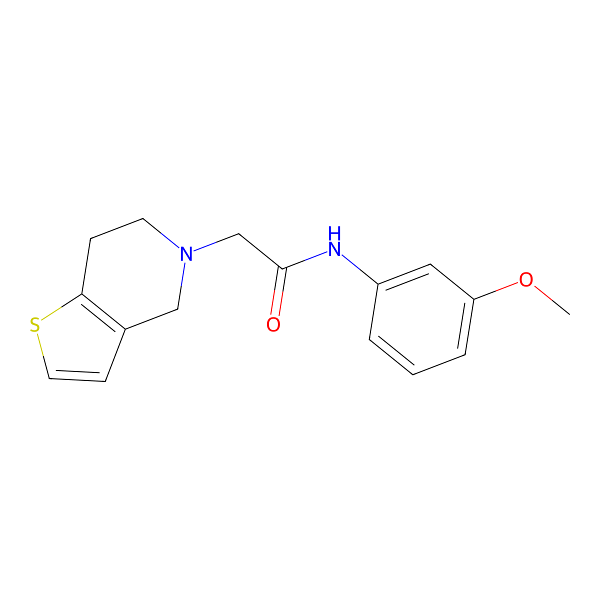 N-(3-methoxyphenyl)-2-{4H,5H,6H,7H-thieno[3,2-c]pyridin-5-yl}acetamide molecular structure, CAS 1061296-10-3