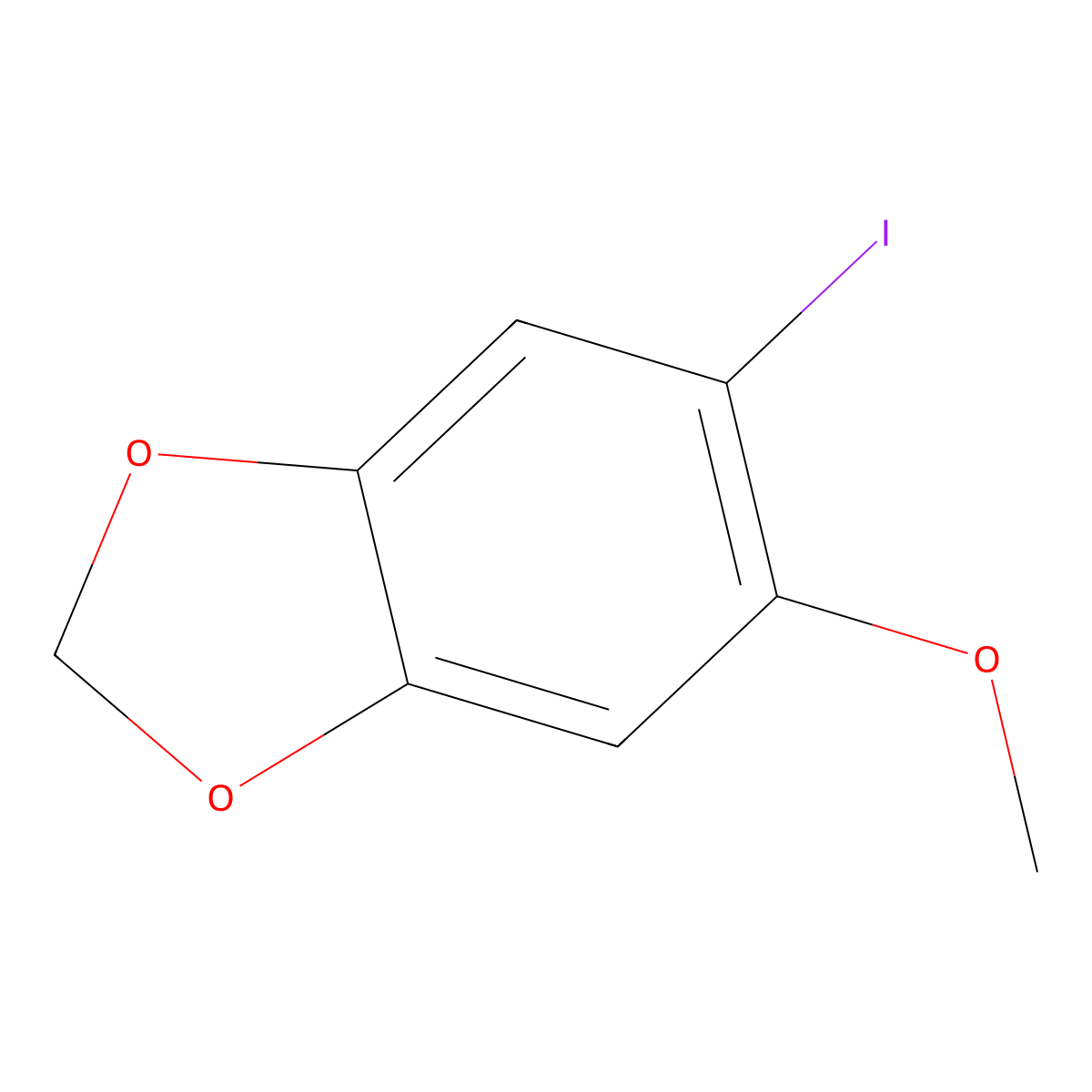 5-Iodo-6-methoxy-1,3-benzodioxole molecular structure, CAS 1061318-39-5