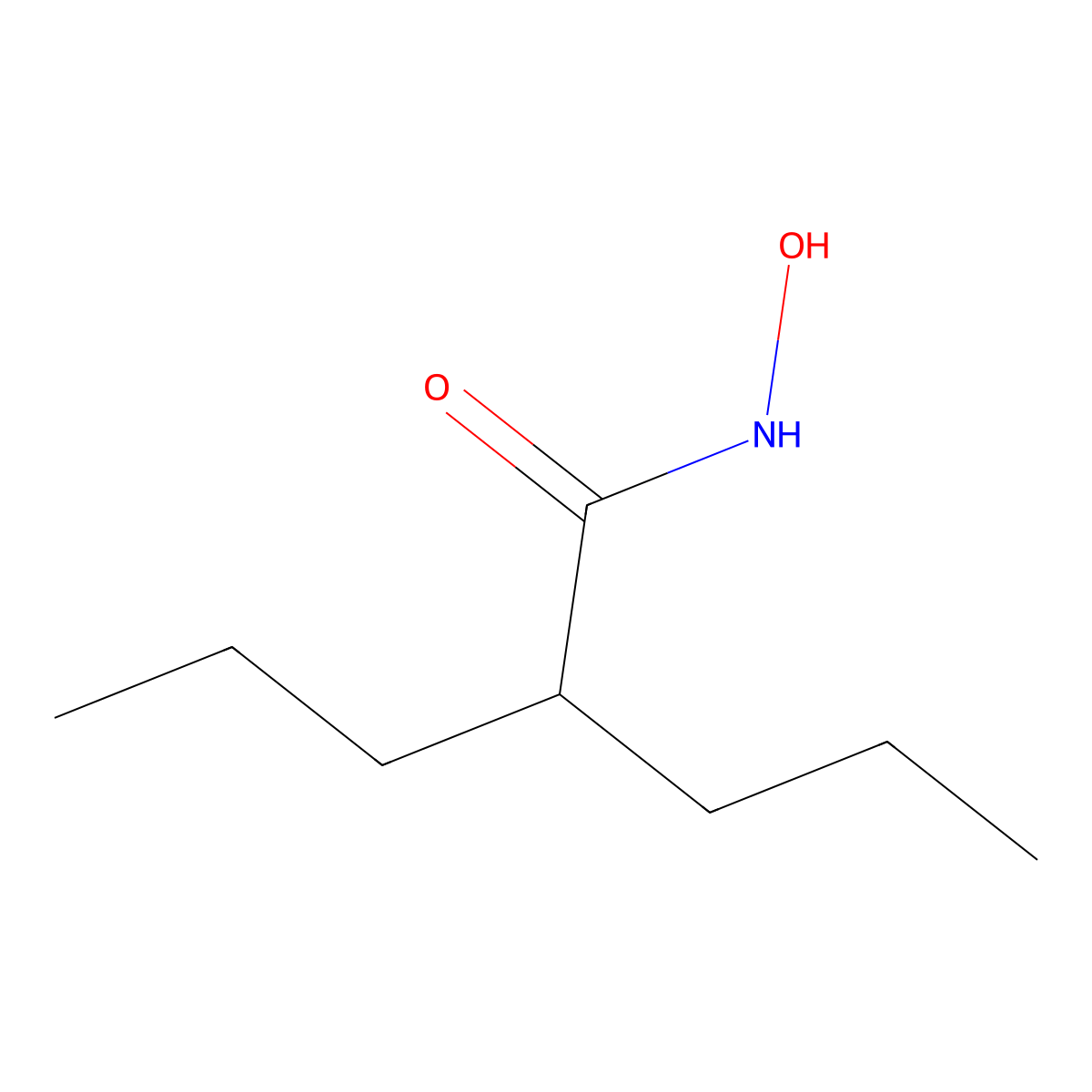 Valproic acid hydroxamate molecular structure, CAS 106132-78-9