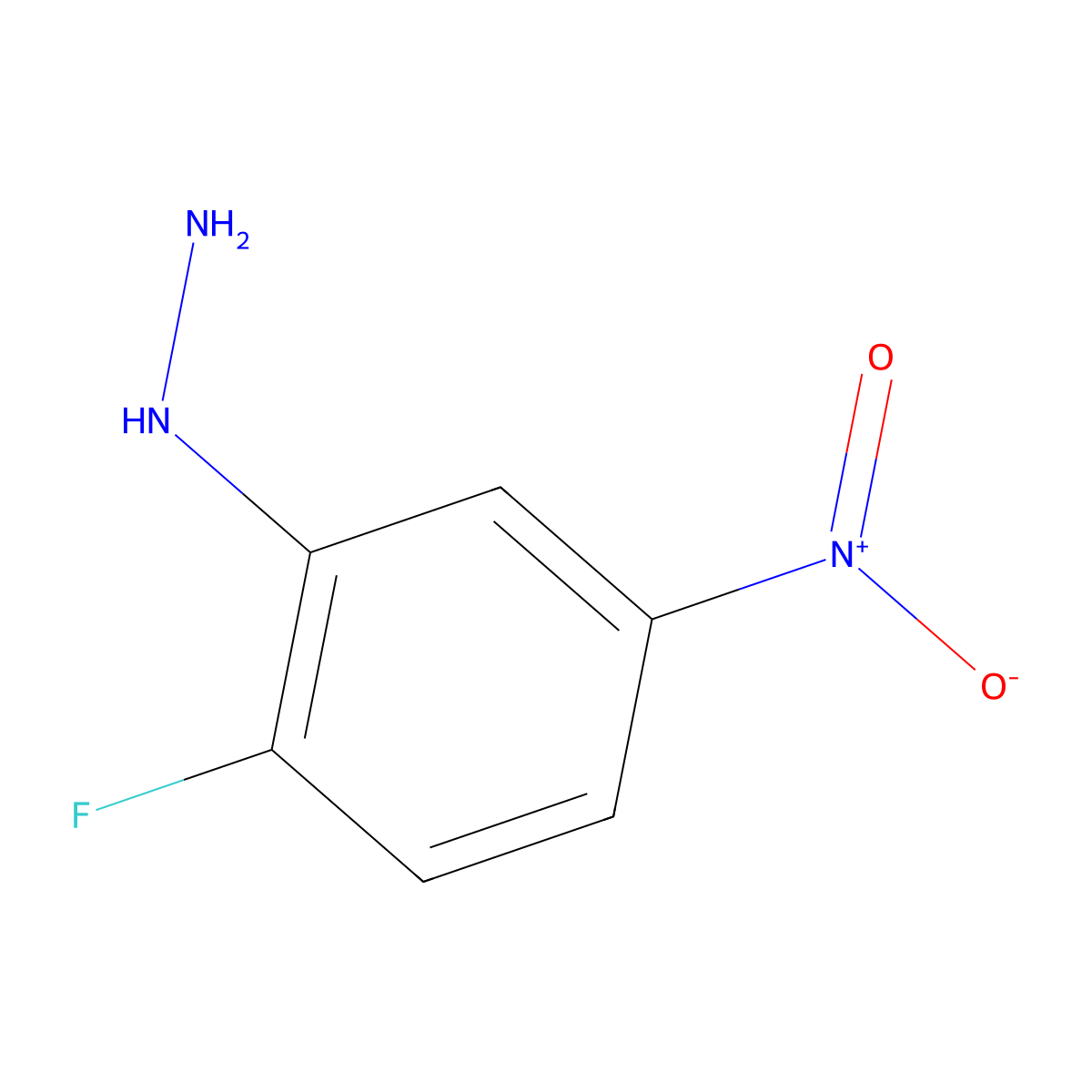 (2-Fluoro-5-nitrophenyl)hydrazine molecular structure, CAS 106133-89-5