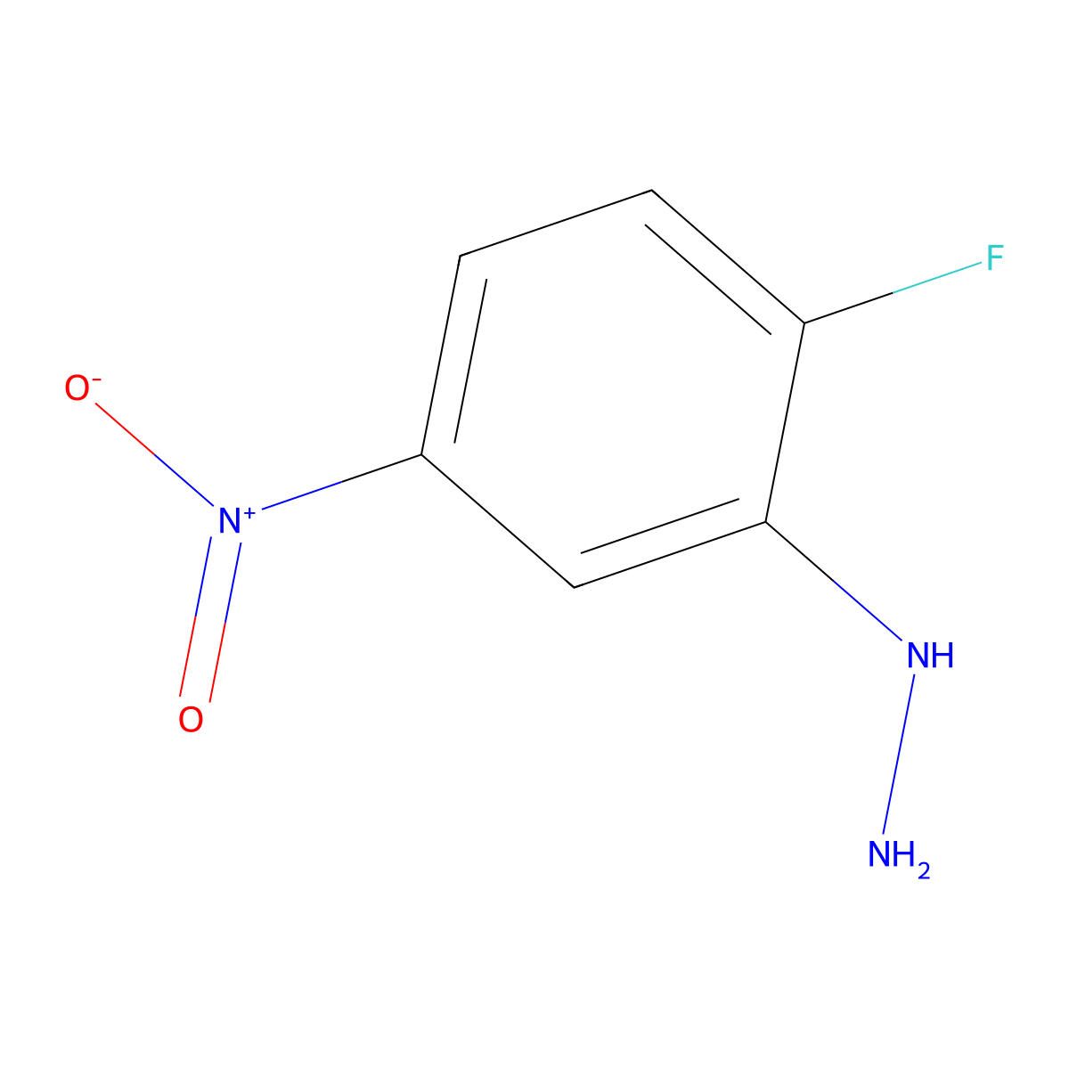 (2-Fluoro-5-nitrophenyl)hydrazine molecular structure, CAS 106133-89-5