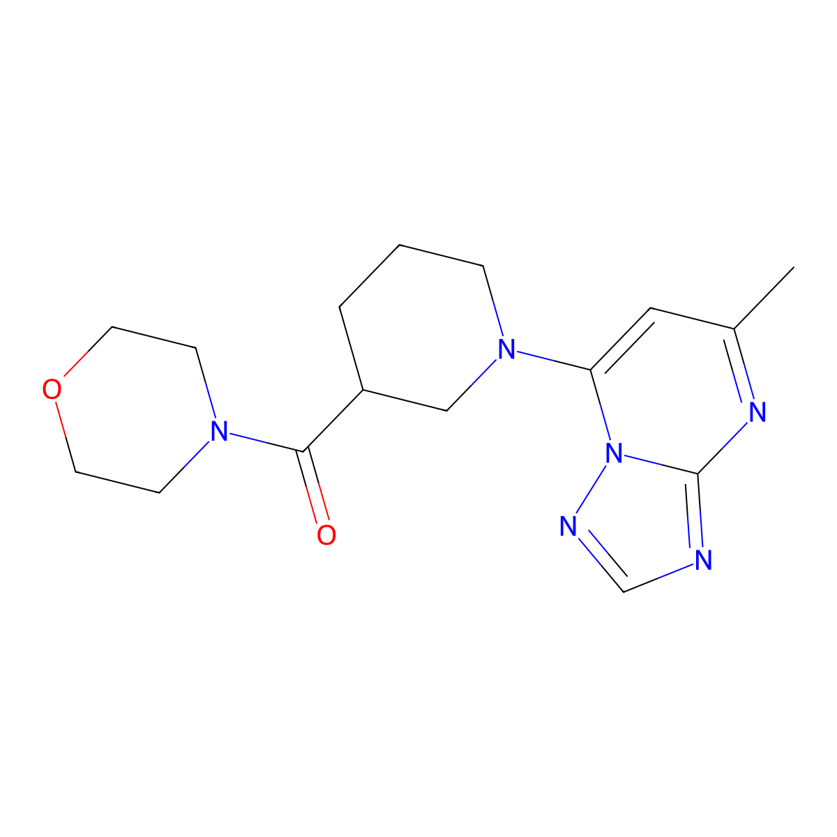 4-(1-{5-Methyl-[1,2,4]triazolo[1,5-a]pyrimidin-7-yl}piperidine-3-carbonyl)morpholine molecular structure, CAS 1061333-20-7