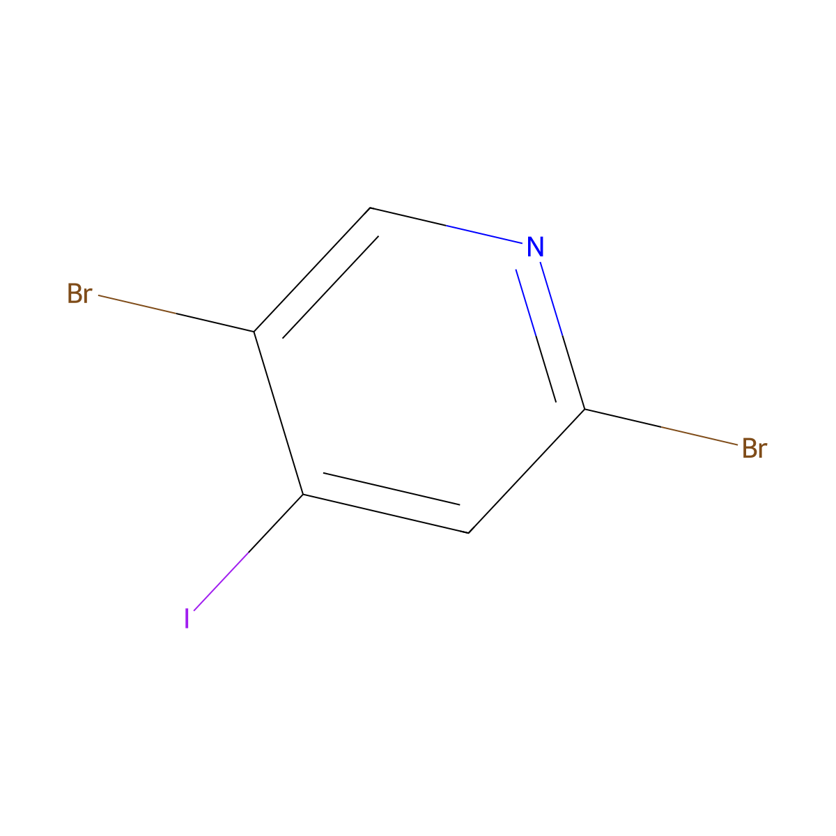 2,5-Dibromo-4-iodopyridine molecular structure, CAS 1061357-86-5