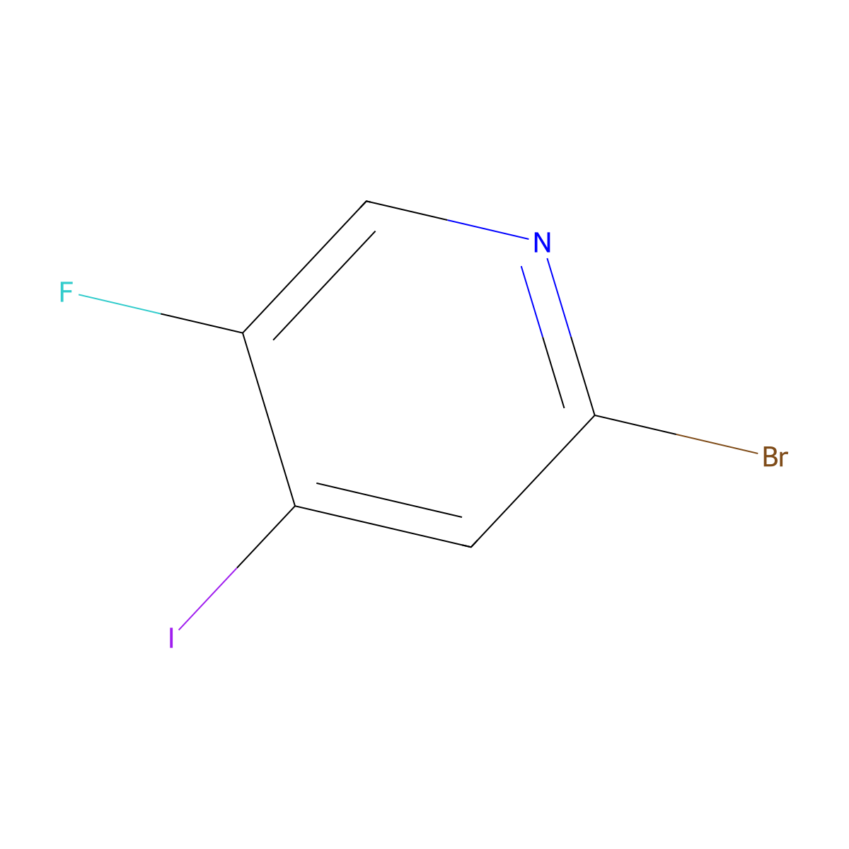 2-Bromo-5-fluoro-4-iodopyridine molecular structure, CAS 1061357-89-8