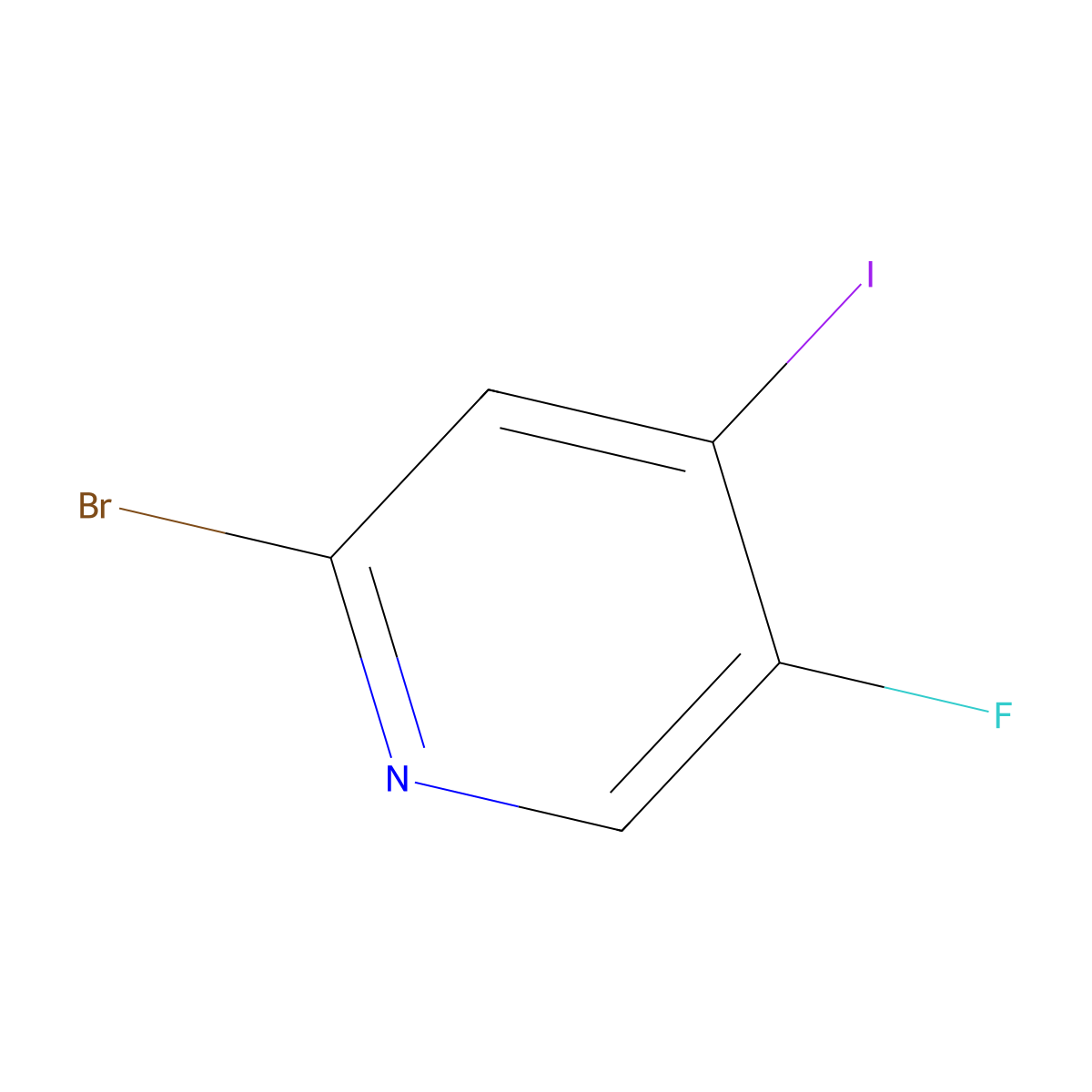 2-Bromo-5-fluoro-4-iodopyridine molecular structure, CAS 1061357-89-8