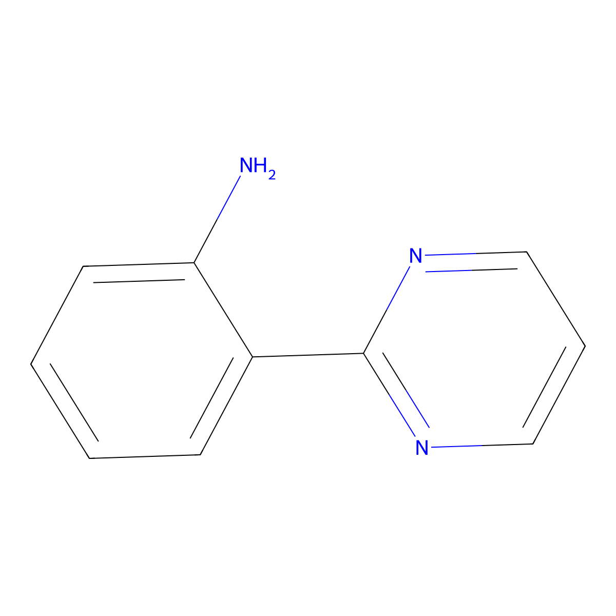 2-(2-Pyrimidinyl)benzenamine molecular structure, CAS 1061358-42-6