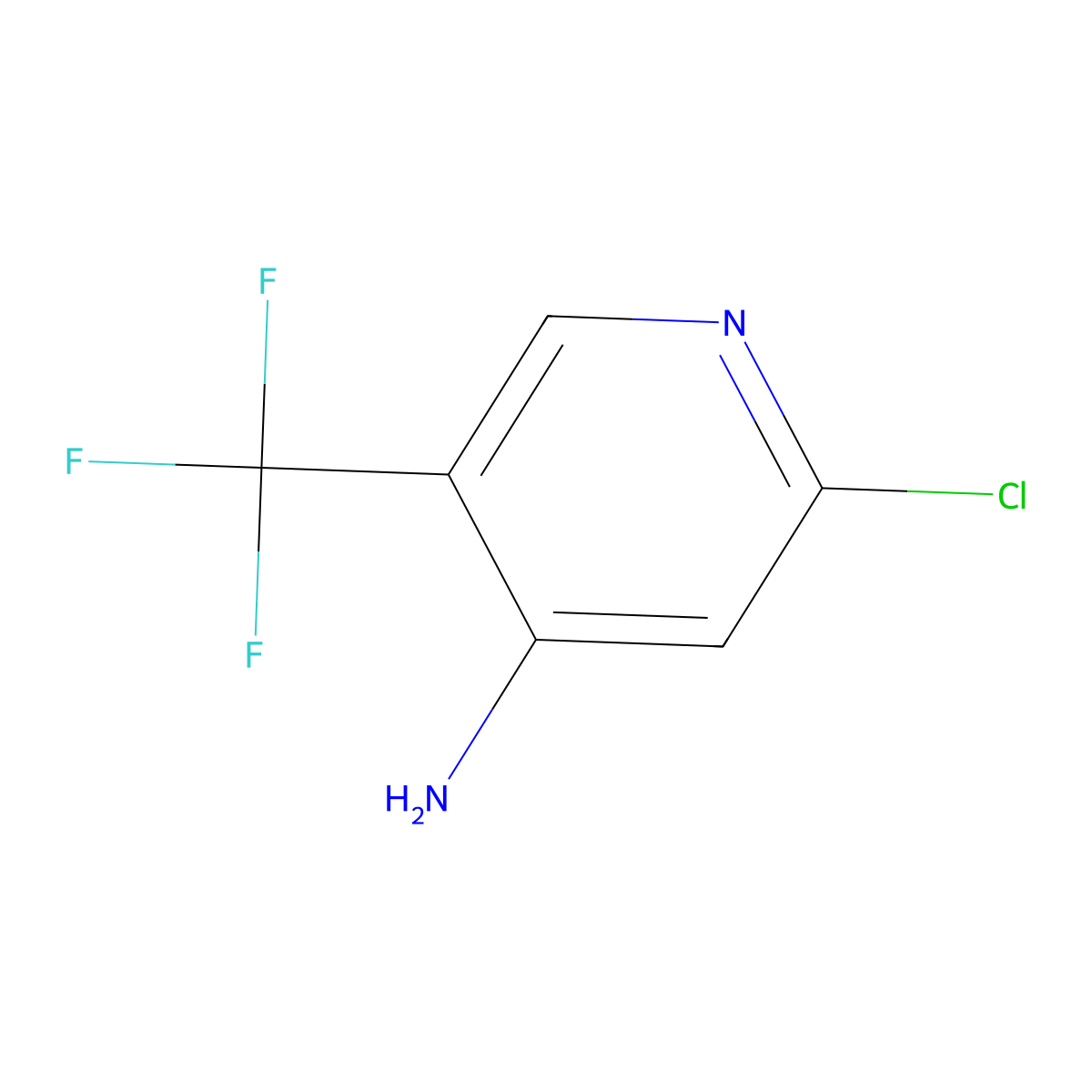2-Chloro-5-(trifluoromethyl)-4-pyridinamine molecular structure, CAS 1061358-78-8