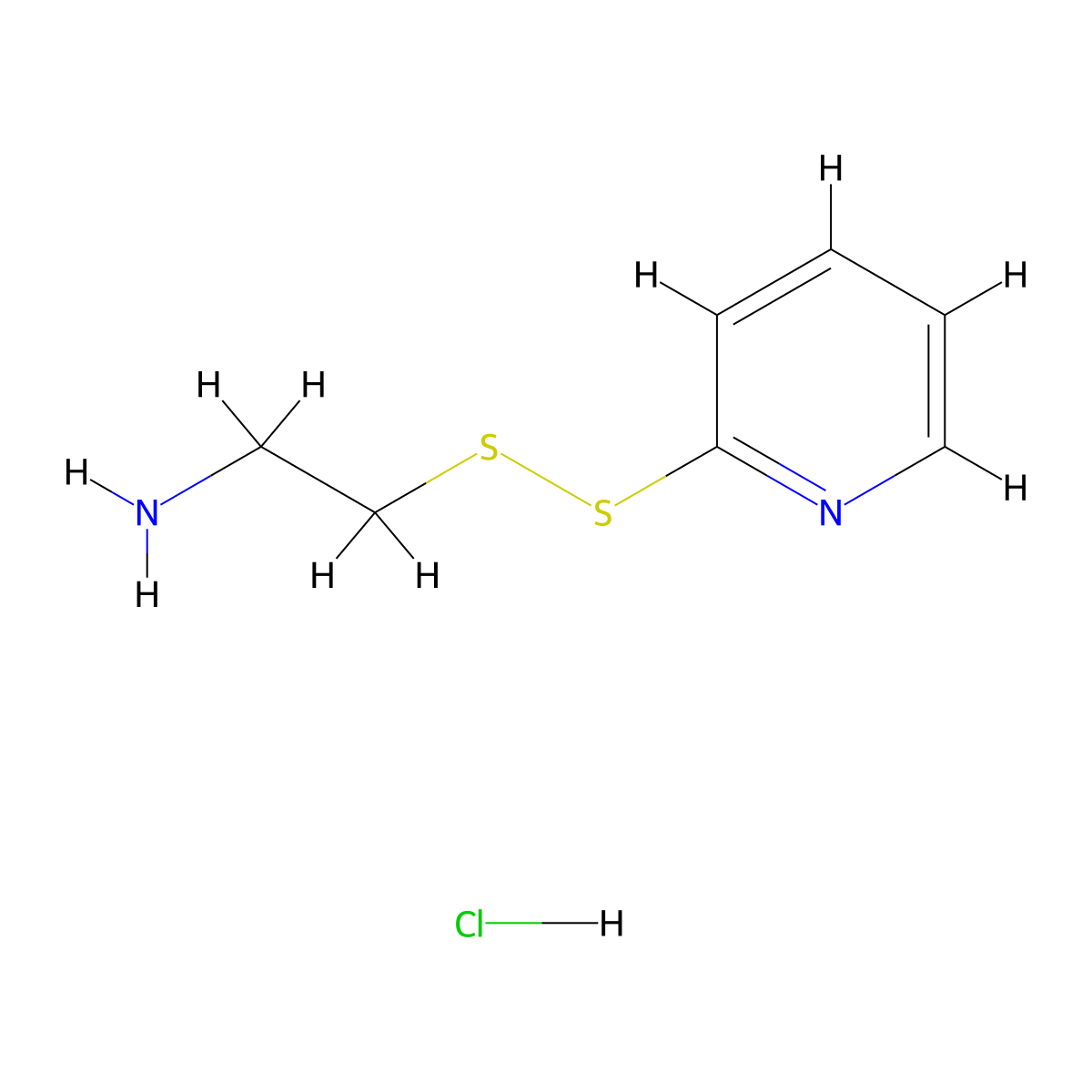 2-((2-Aminoethyl)disulfanyl)pyridine hydrochloride molecular structure, CAS 106139-15-5