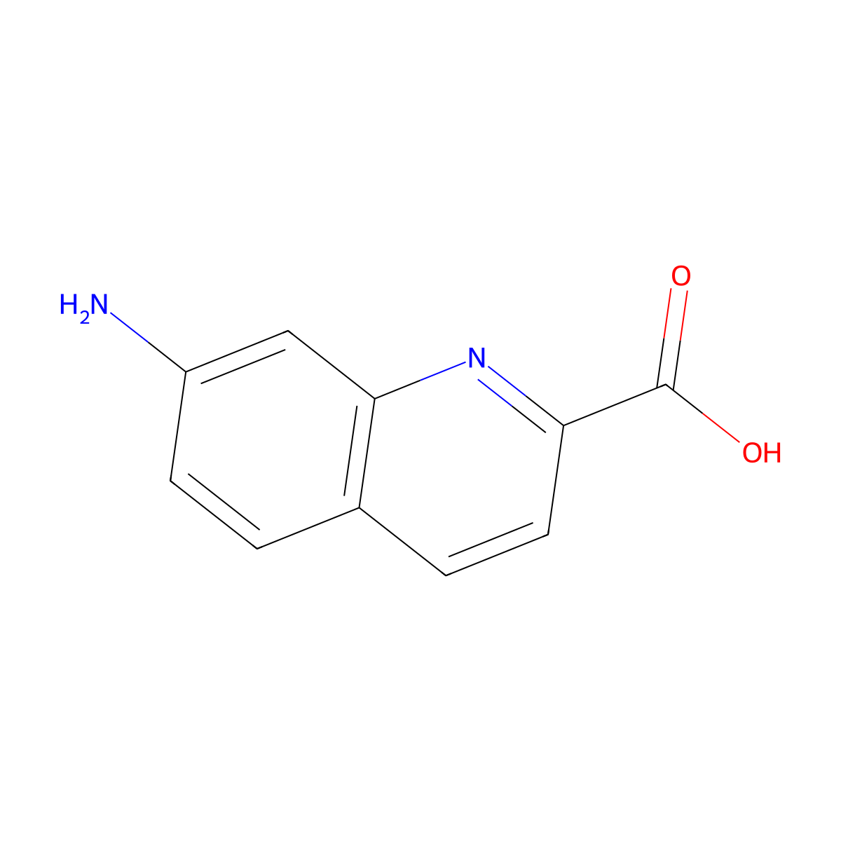 7-Aminoquinoline-2-carboxylic acid molecular structure, CAS 106139-28-0