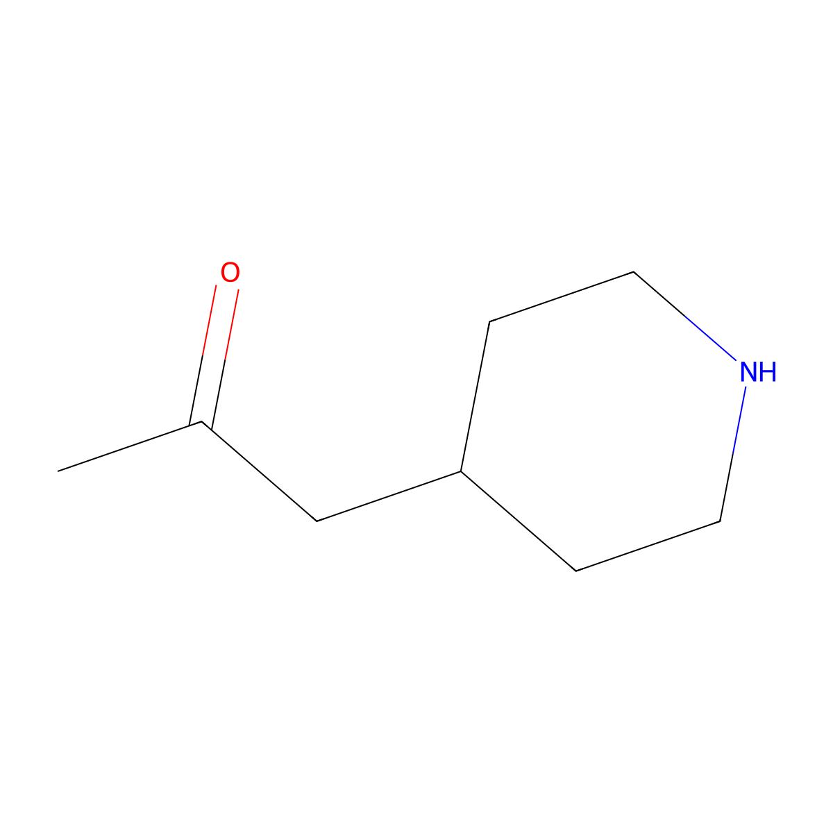 1-(Piperidin-4-yl)propan-2-one molecular structure, CAS 106140-41-4