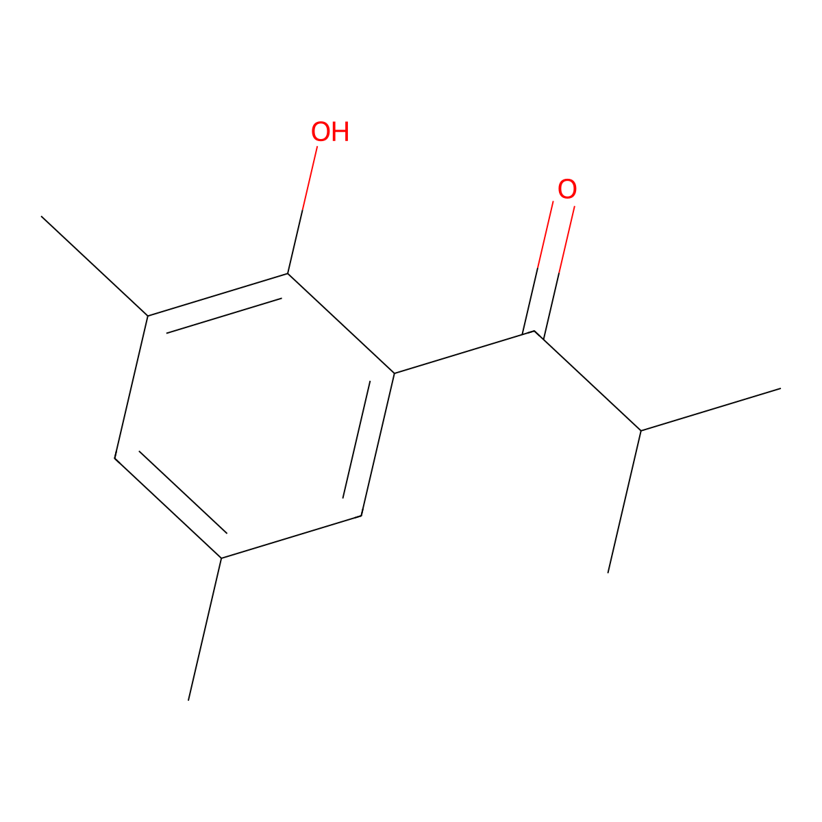 1-(2-Hydroxy-3,5-dimethylphenyl)-2-methylpropan-1-one molecular structure, CAS 106141-17-7