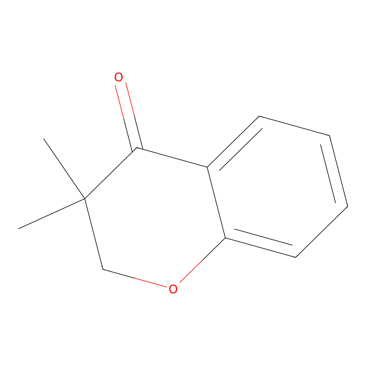 3,3-dimethyl-3,4-dihydro-2H-1-benzopyran-4-one molecular structure, CAS 106141-28-0
