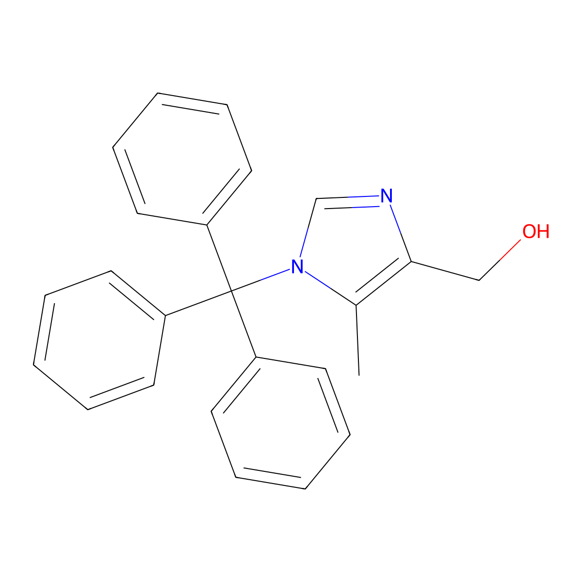 (5-Methyl-1-trityl-1H-imidazol-4-yl)methanol molecular structure, CAS 106147-84-6