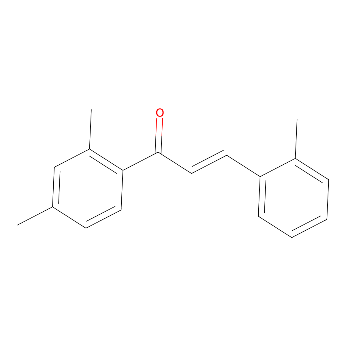 (2E)-1-(2,4-Dimethylphenyl)-3-(2-methylphenyl)prop-2-en-1-one molecular structure, CAS 1061485-22-0