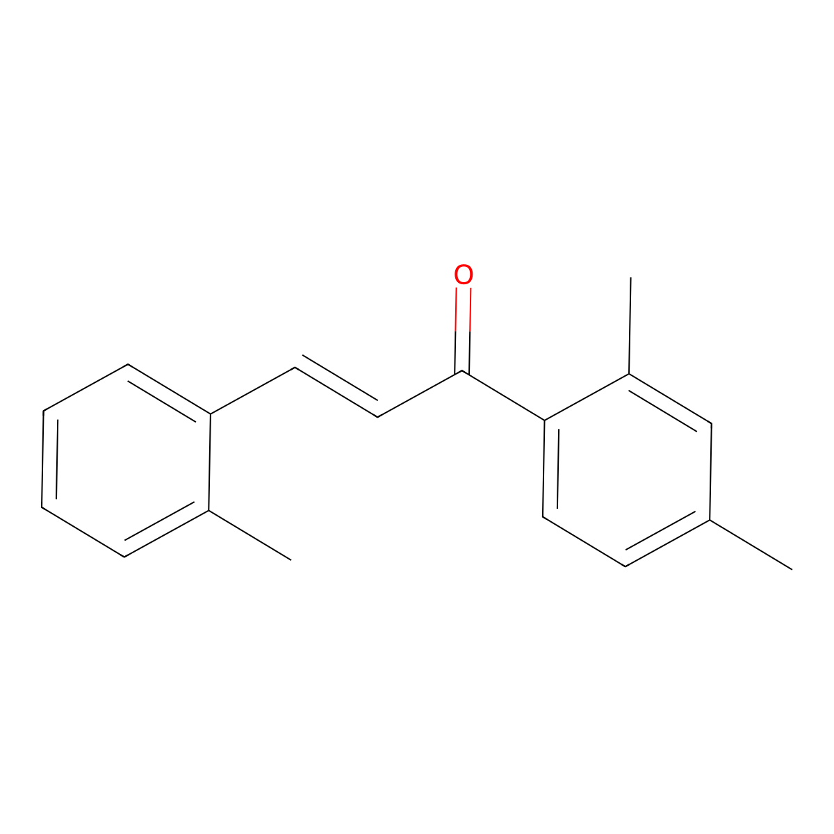 (2E)-1-(2,4-Dimethylphenyl)-3-(2-methylphenyl)prop-2-en-1-one molecular structure, CAS 1061485-22-0
