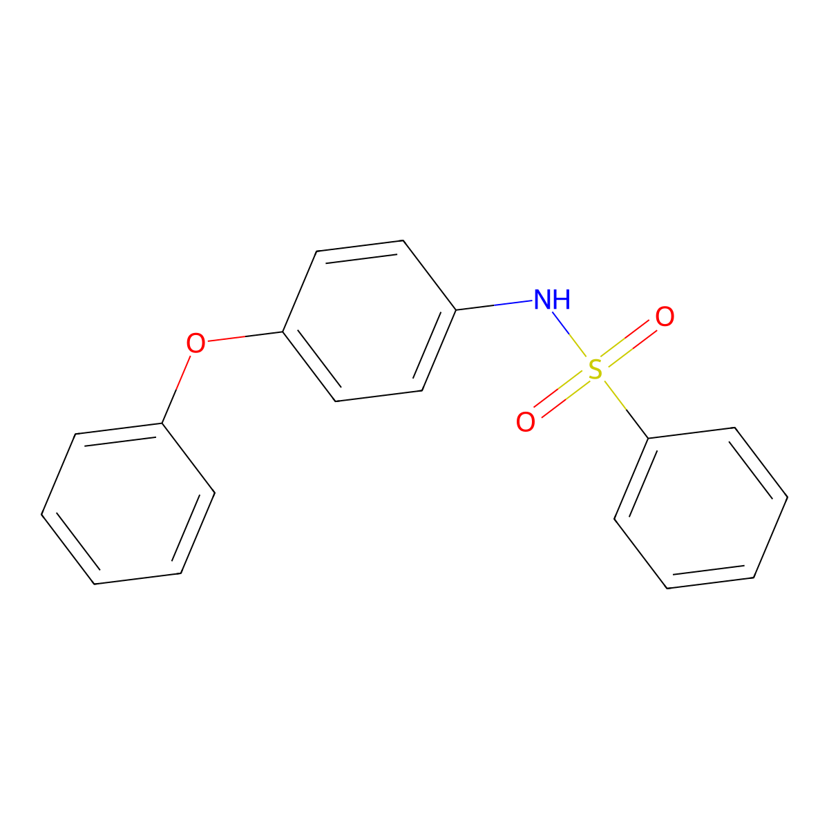 N-(4-phenoxyphenyl)benzenesulfonamide molecular structure, CAS 106149-18-2