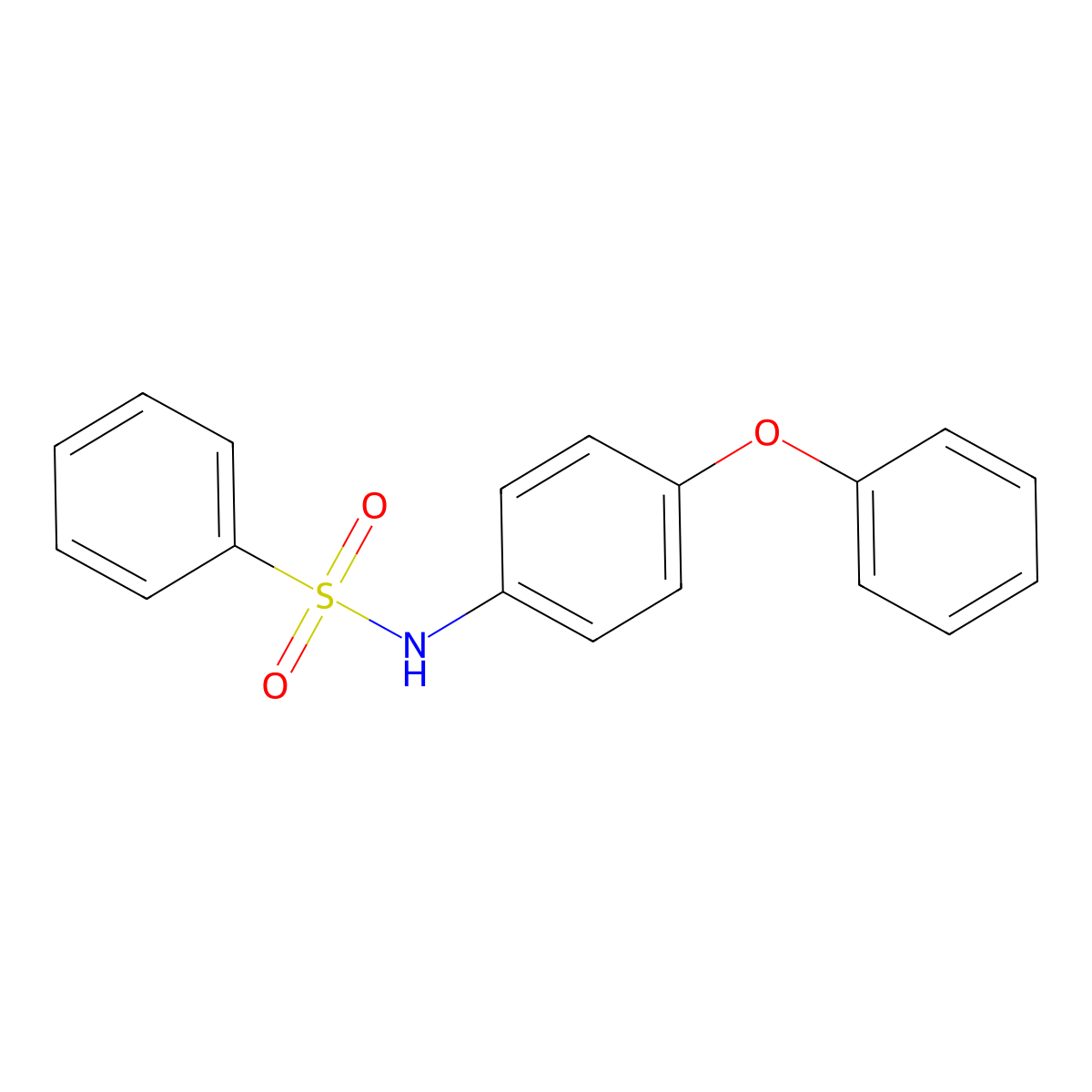 N-(4-phenoxyphenyl)benzenesulfonamide molecular structure, CAS 106149-18-2