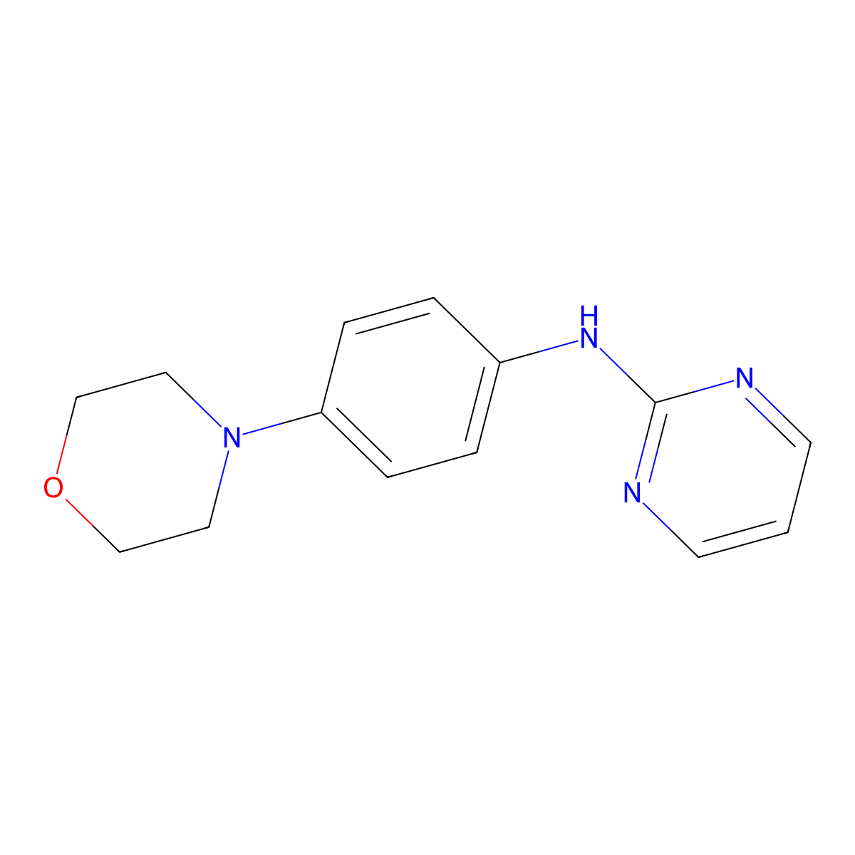 N-[4-(morpholin-4-yl)phenyl]pyrimidin-2-amine molecular structure, CAS 1061492-54-3