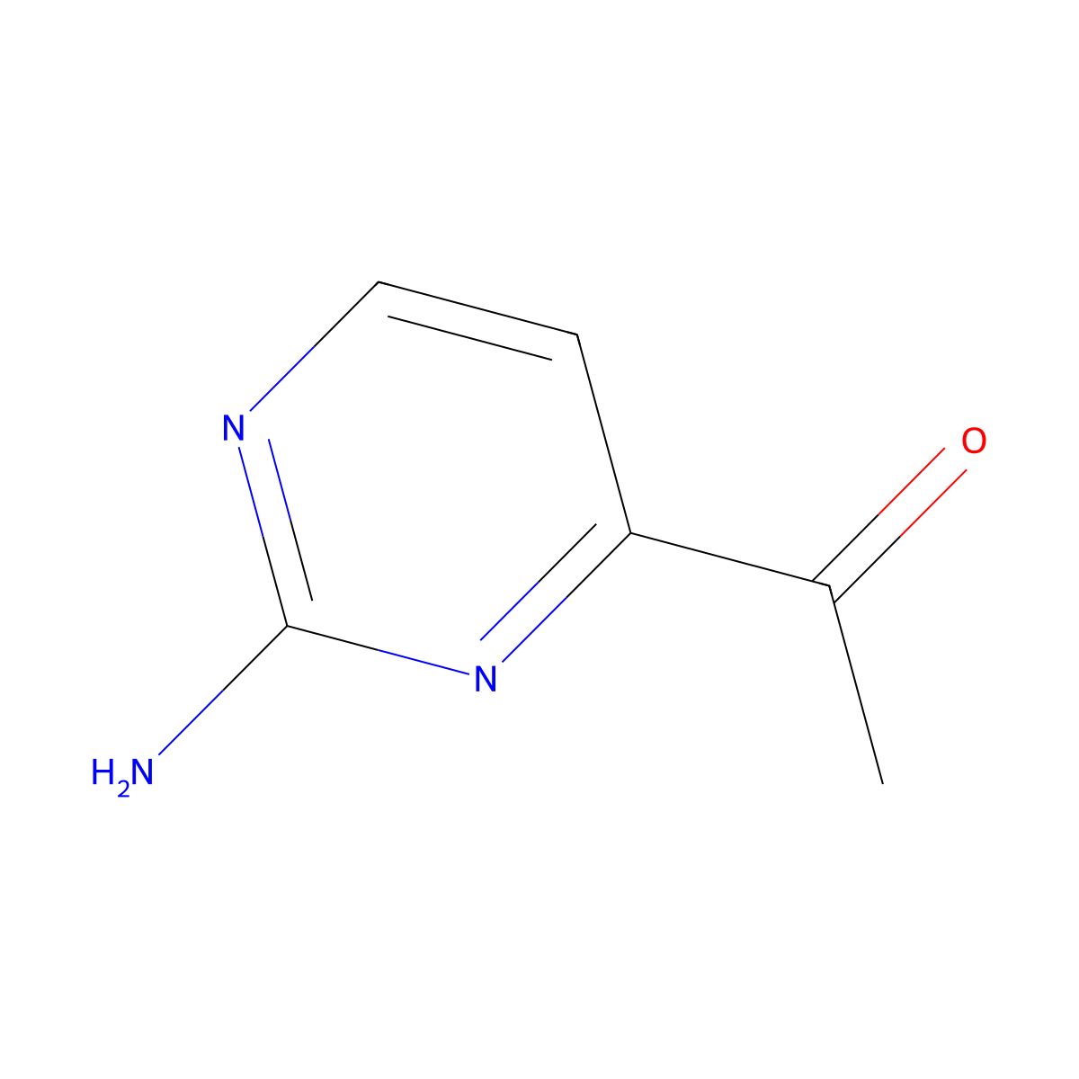 1-(2-Aminopyrimidin-4-yl)ethan-1-one molecular structure, CAS 106157-82-8