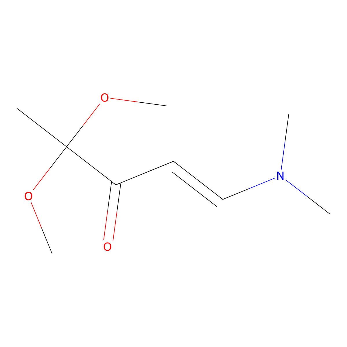 1-Penten-3-one, 1-(dimethylamino)-4,4-dimethoxy- molecular structure, CAS 106157-94-2
