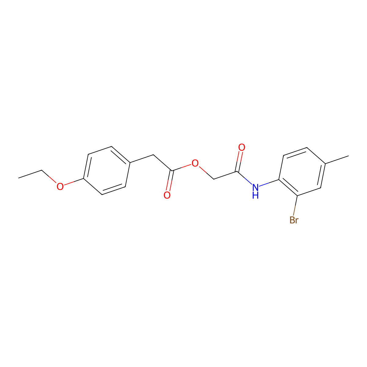 2-[(2-Bromo-4-methylphenyl)amino]-2-oxoethyl (4-ethoxyphenyl)acetate molecular structure, CAS 1061571-46-7