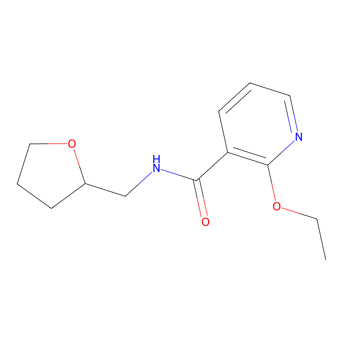 2-ethoxy-N-(tetrahydro-2-furanylmethyl)nicotinamide molecular structure, CAS 1061576-68-8