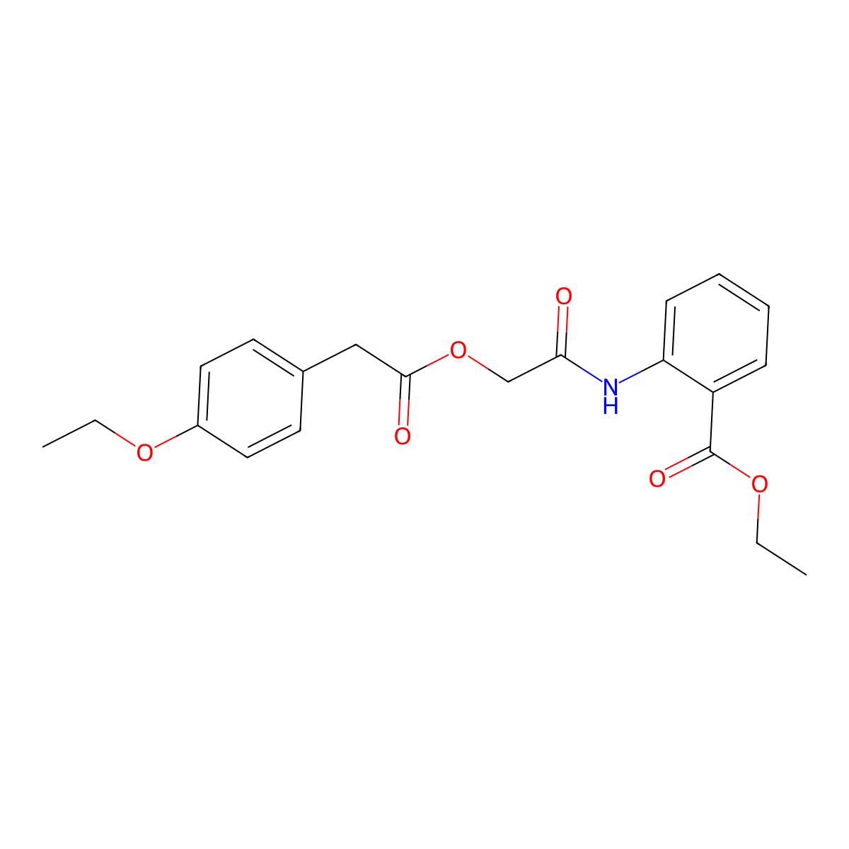 Ethyl 2-[({[(4-ethoxyphenyl)acetyl]oxy}acetyl)amino]benzoate molecular structure, CAS 1061586-26-2
