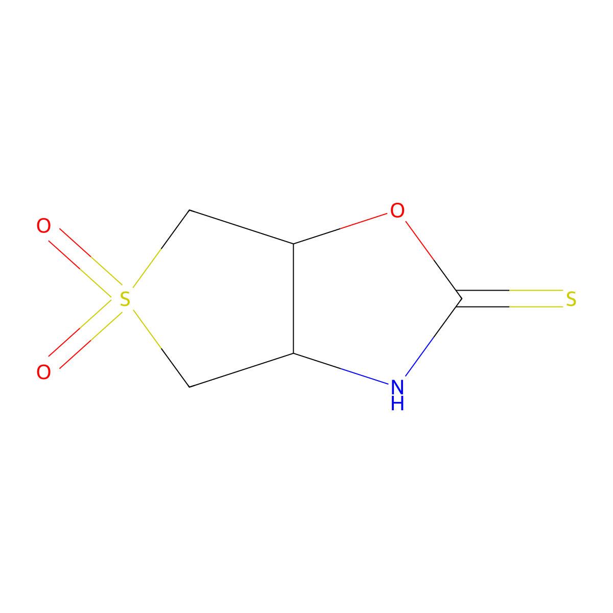 Thieno[3,4-d]oxazole-2(3H)-thione, tetrahydro-, 5,5-dioxide molecular structure, CAS 106159-30-2