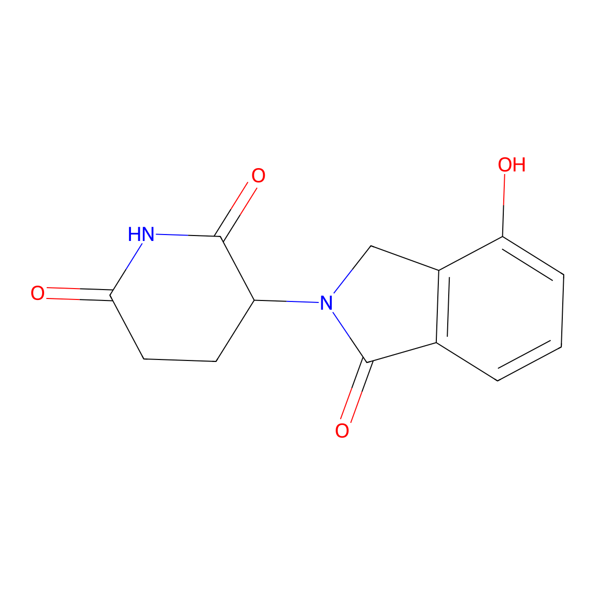 3-(4-hydroxy-1-oxo-2,3-dihydro-1H-isoindol-2-yl)piperidine-2,6-dione molecular structure, CAS 1061604-41-8
