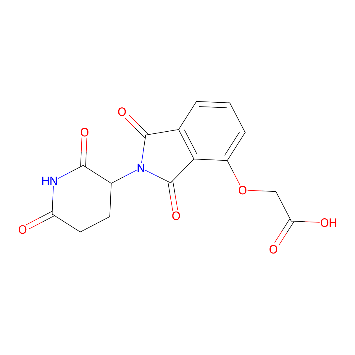 2-{[2-(2,6-dioxopiperidin-3-yl)-1,3-dioxo-2,3-dihydro-1H-isoindol-4-yl]oxy}acetic acid molecular structure, CAS 1061605-21-7