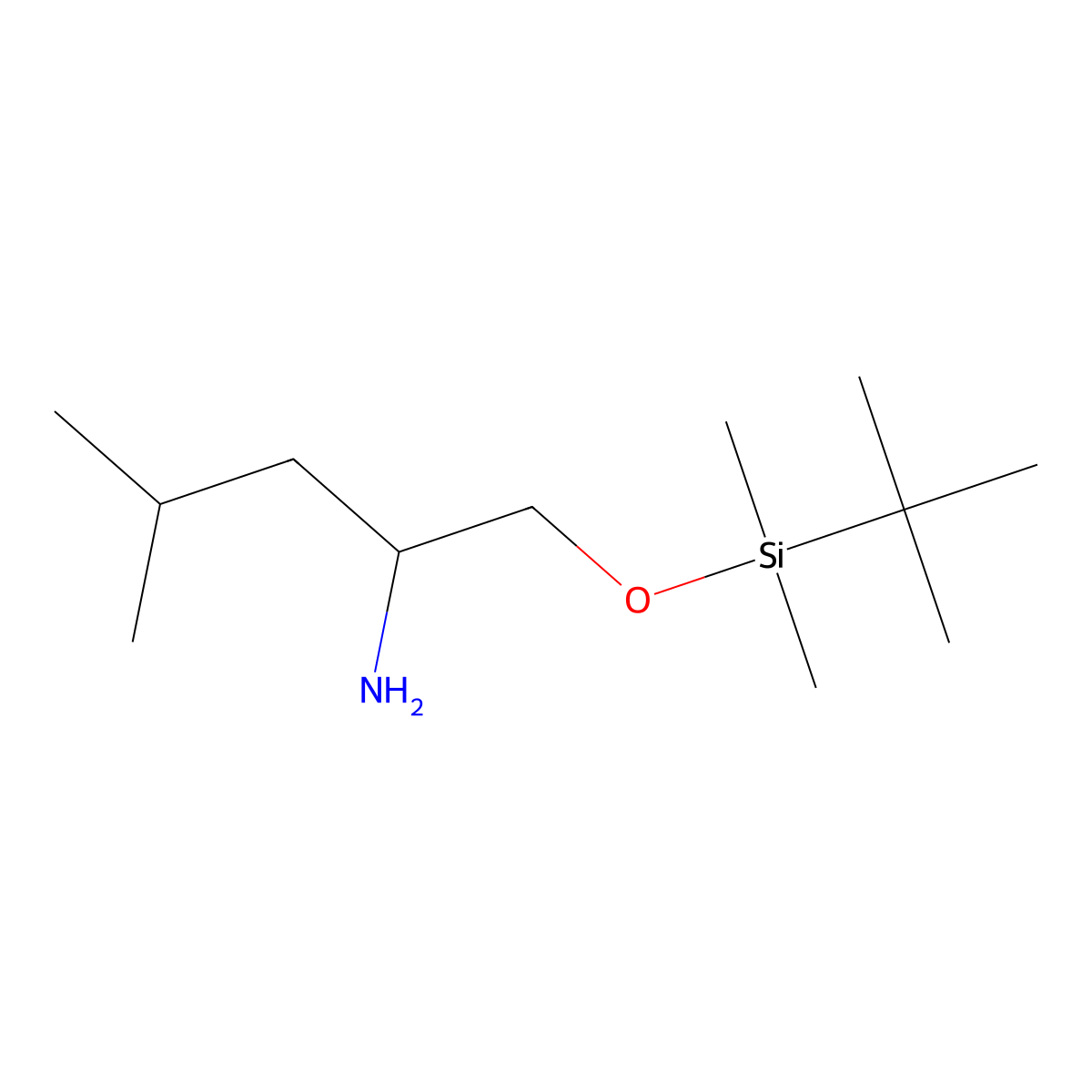 {[(2S)-2-amino-4-methylpentyl]oxy}(tert-butyl)dimethylsilane molecular structure, CAS 106163-44-4
