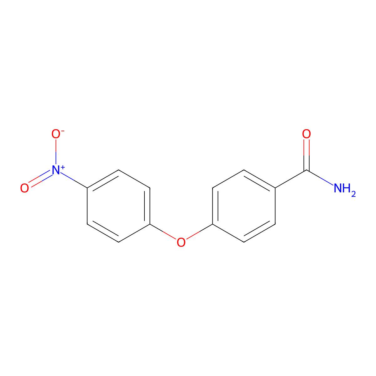 4-(4-Nitrophenoxy)benzamide molecular structure, CAS 106163-96-6