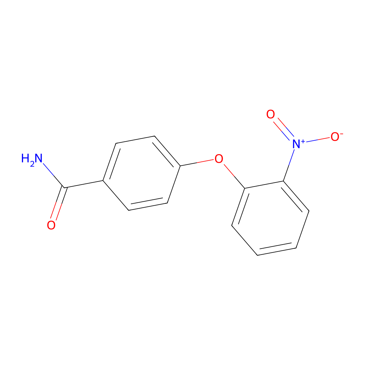 4-(2-Nitrophenoxy)benzamide molecular structure, CAS 106163-99-9