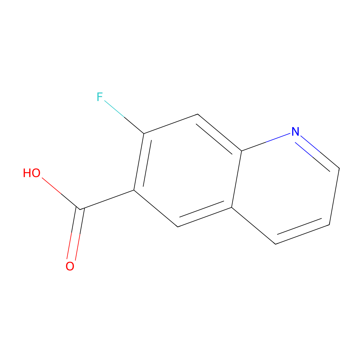 7-Fluoroquinoline-6-carboxylic acid molecular structure, CAS 1061650-21-2