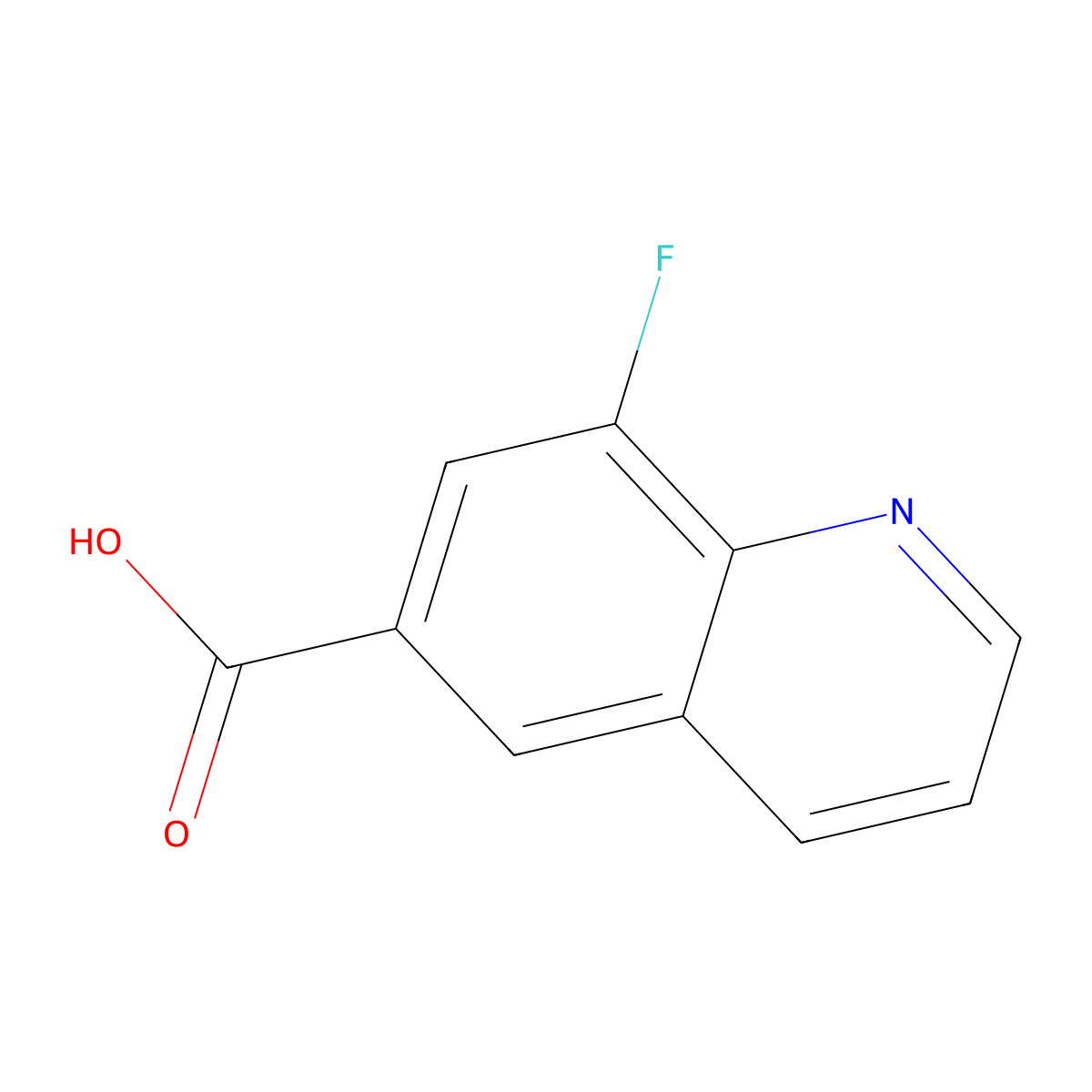 8-Fluoroquinoline-6-carboxylic acid molecular structure, CAS 1061650-25-6