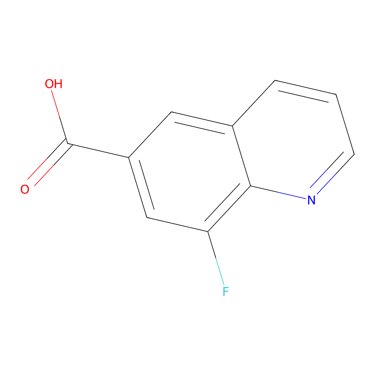 8-Fluoroquinoline-6-carboxylic acid molecular structure, CAS 1061650-25-6
