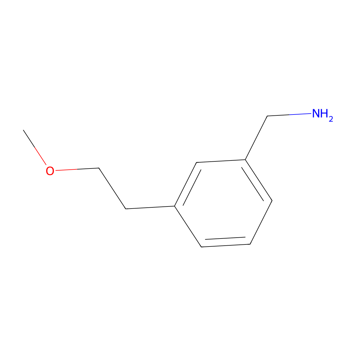 3-(2-Methoxyethyl)benzylamine molecular structure, CAS 1061650-42-7
