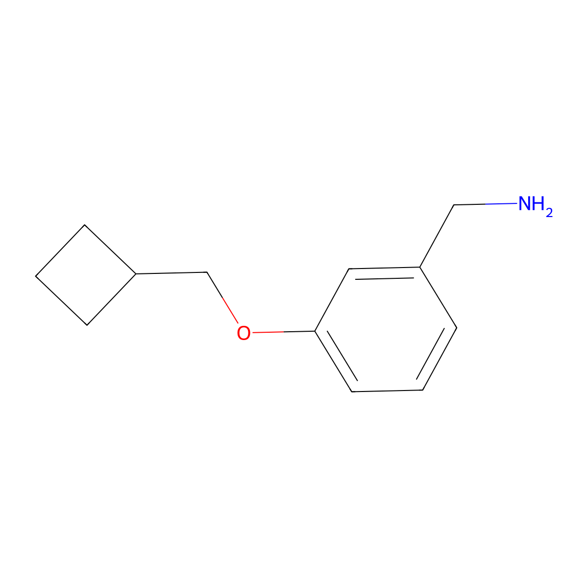 (3-(Cyclobutylmethoxy)phenyl)methanamine molecular structure, CAS 1061650-69-8