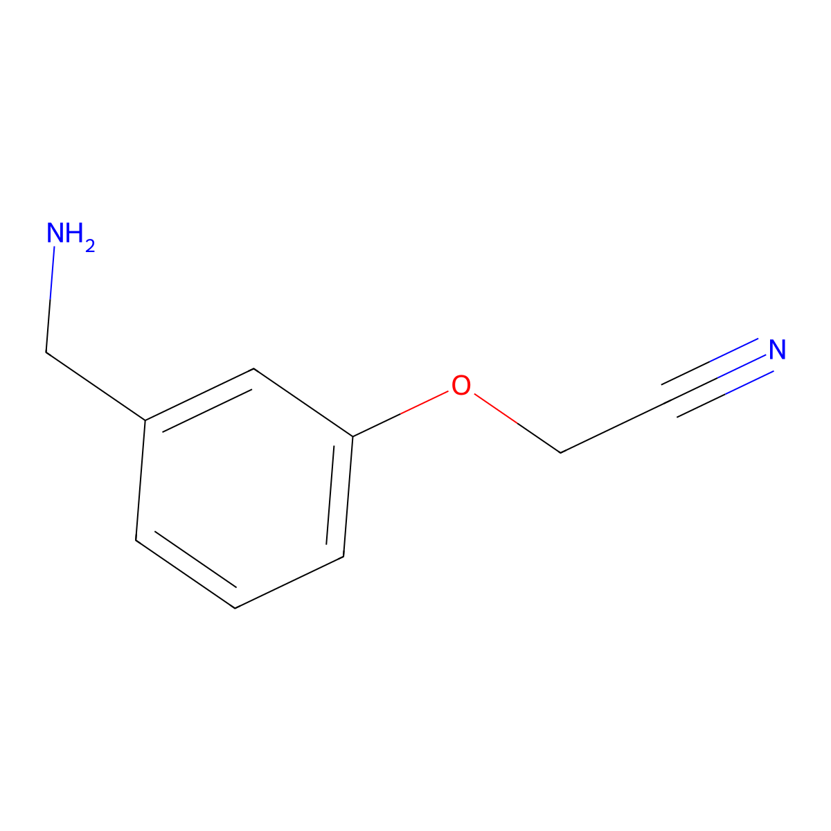 2-[3-(Aminomethyl)phenoxy]acetonitrile molecular structure, CAS 1061650-73-4