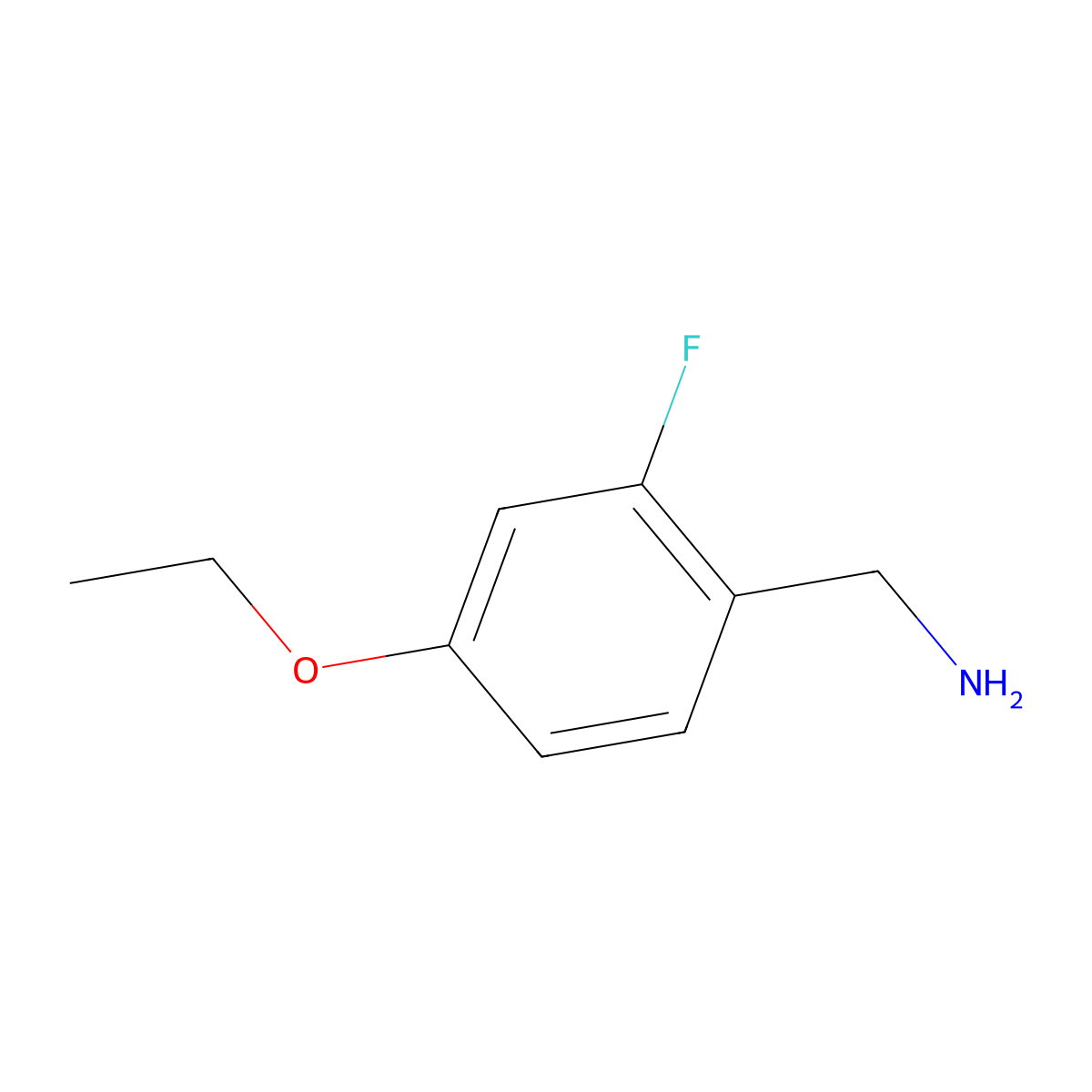 1-(4-Ethoxy-2-fluorophenyl)methanamine molecular structure, CAS 1061651-15-7