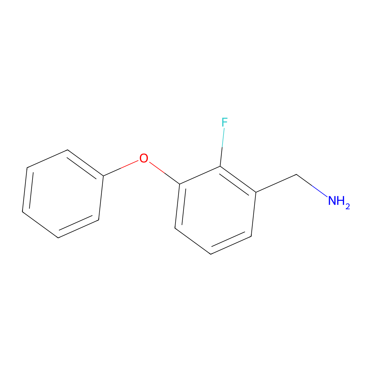 (2-Fluoro-3-phenoxyphenyl)methanamine molecular structure, CAS 1061651-47-5