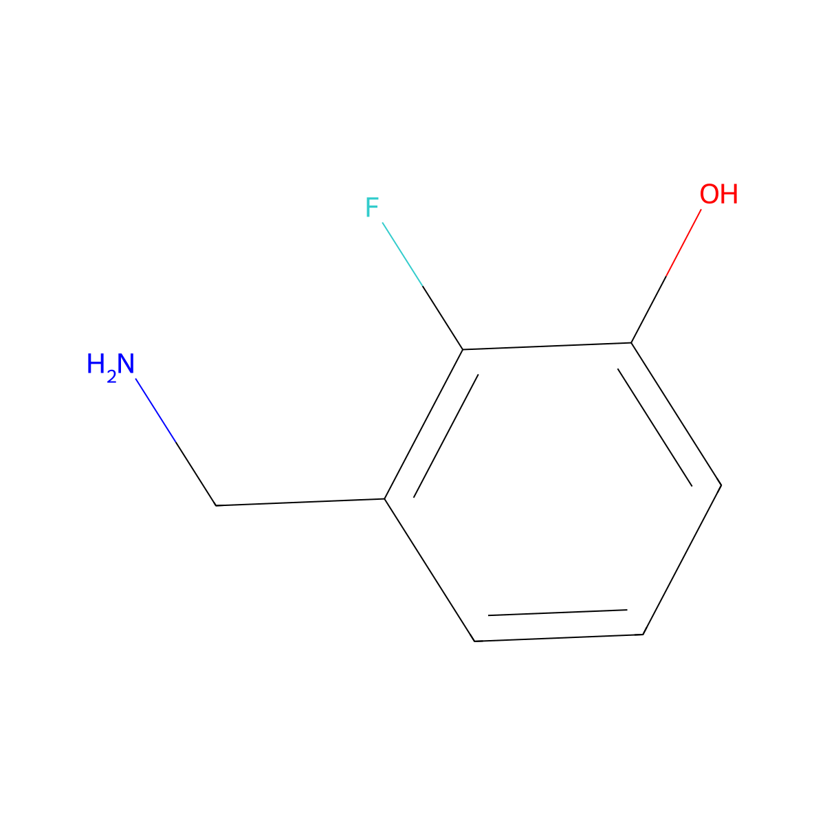 3-(Aminomethyl)-2-fluorophenol molecular structure, CAS 1061652-46-7