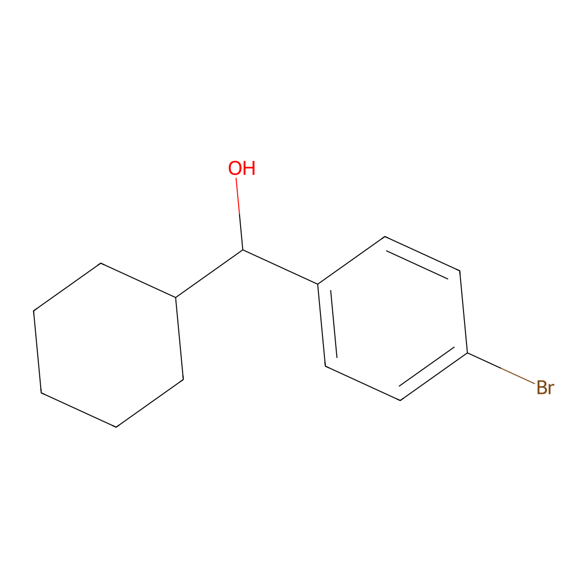 (4-Bromophenyl)(cyclohexyl)methanol molecular structure, CAS 106166-01-2
