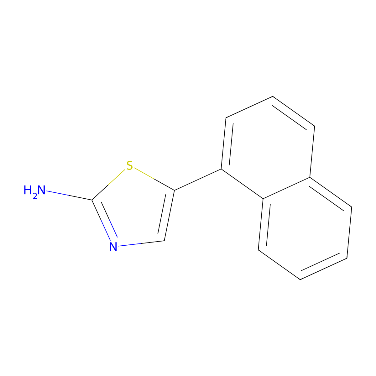 5-(Naphthalen-1-yl)thiazol-2-amine molecular structure, CAS 106166-28-3