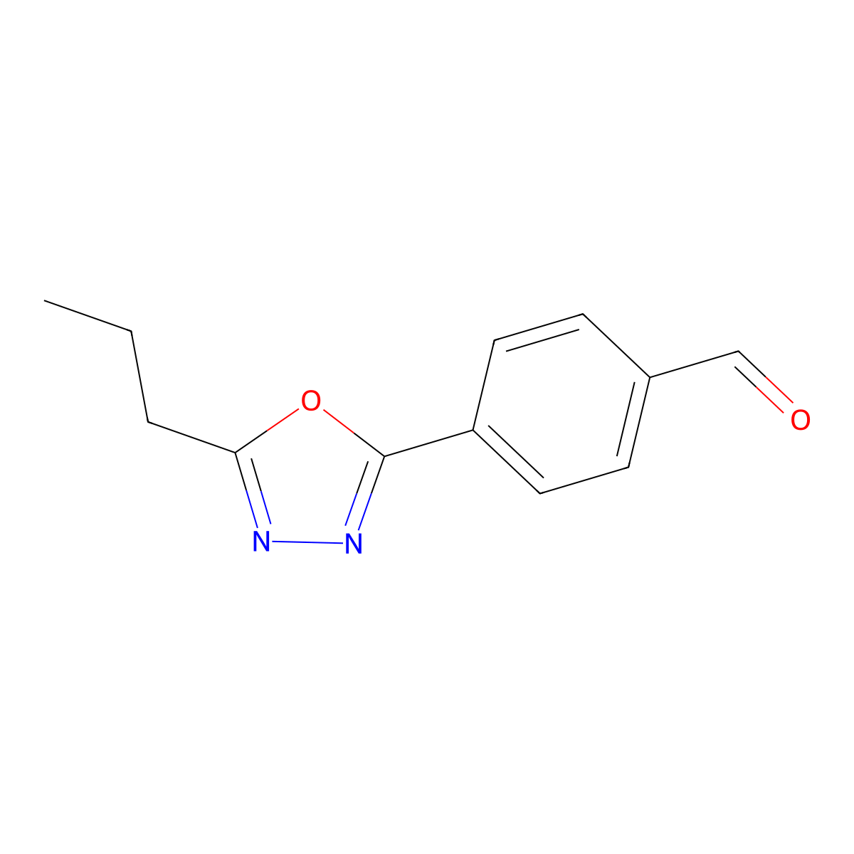 4-(5-Propyl-1,3,4-oxadiazol-2-yl)benzaldehyde molecular structure, CAS 1061671-93-9