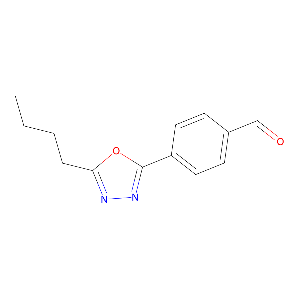 4-(5-Butyl-1,3,4-oxadiazol-2-yl)benzaldehyde molecular structure, CAS 1061672-63-6