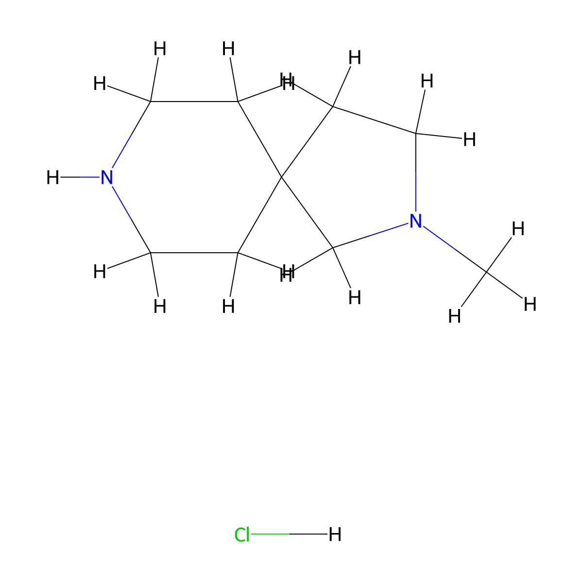 2-Methyl-2,8-diazaspiro[4.5]decane hydrochloride molecular structure, CAS 1061683-13-3