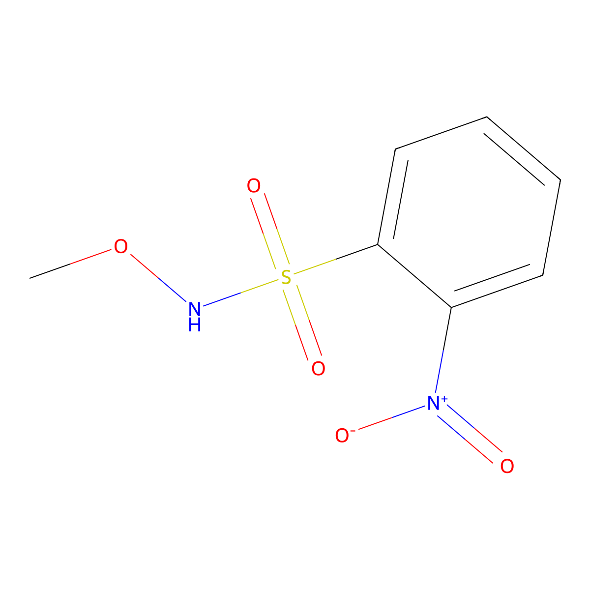 N-methoxy-2-nitrobenzenesulfonamide molecular structure, CAS 1061696-67-0