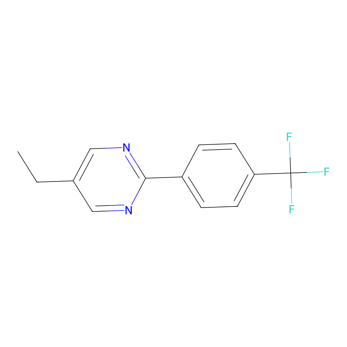 5-Ethyl-2-[4-(trifluoromethyl)phenyl]pyrimidine molecular structure, CAS 106174-20-3